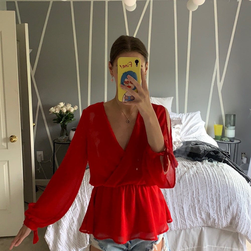 Red Abbeline Blouse